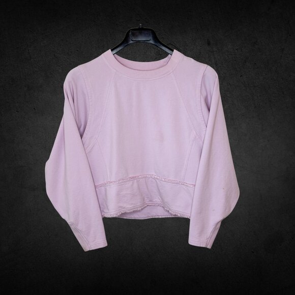 FP Movement Lavender Y2K Distressed Sweatshirt, Small Petite - Picture 1 of 5